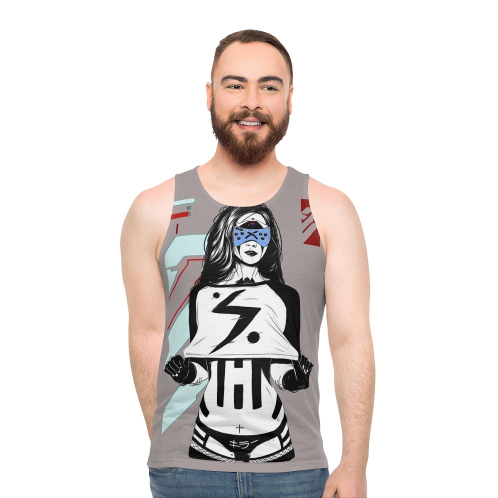 Cyberpunk Cyborg Unisex Futuristic Tank Top - men