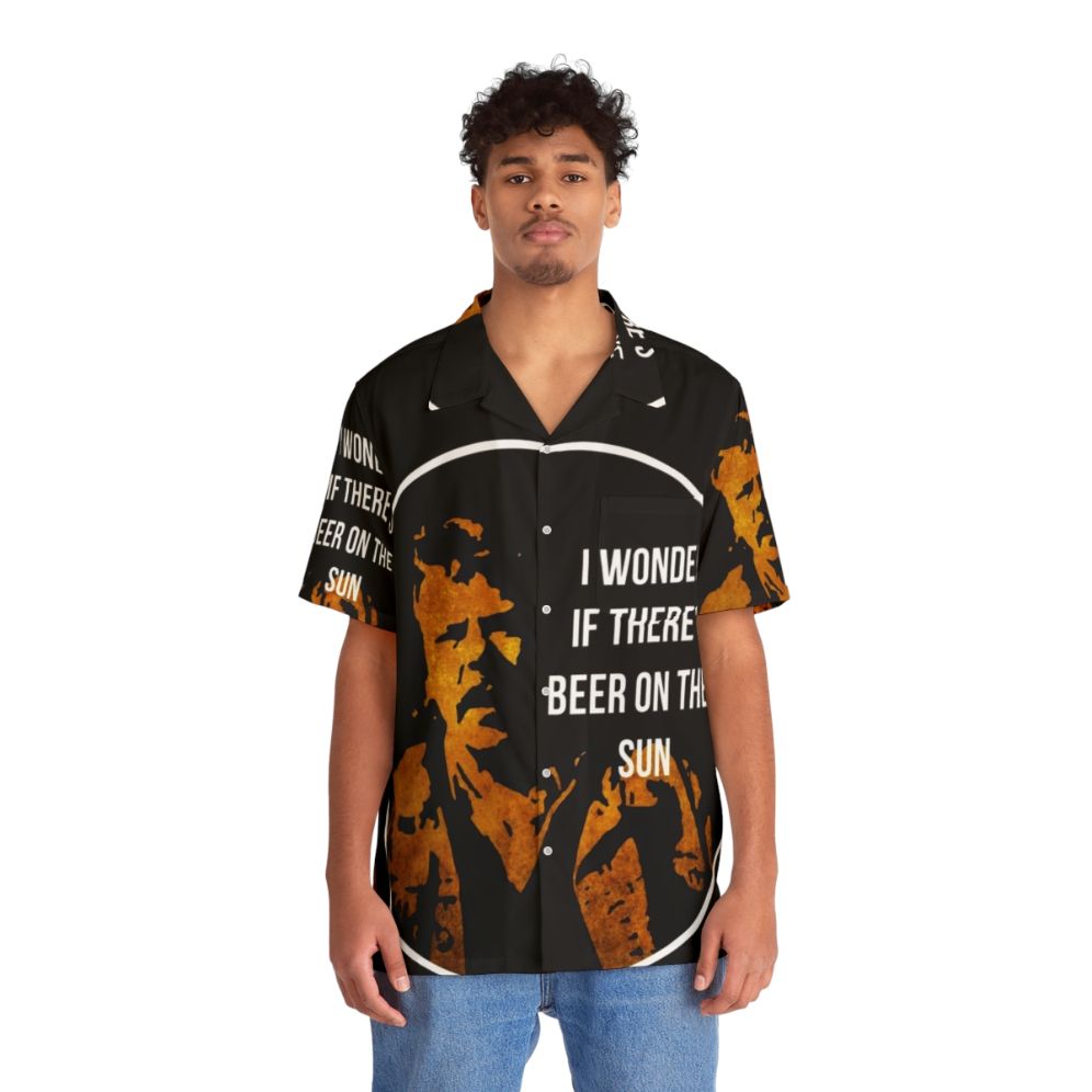 Zap Rowsdower Beer Quote Hawaiian Shirt with Inspirational Motivational Text - People Front