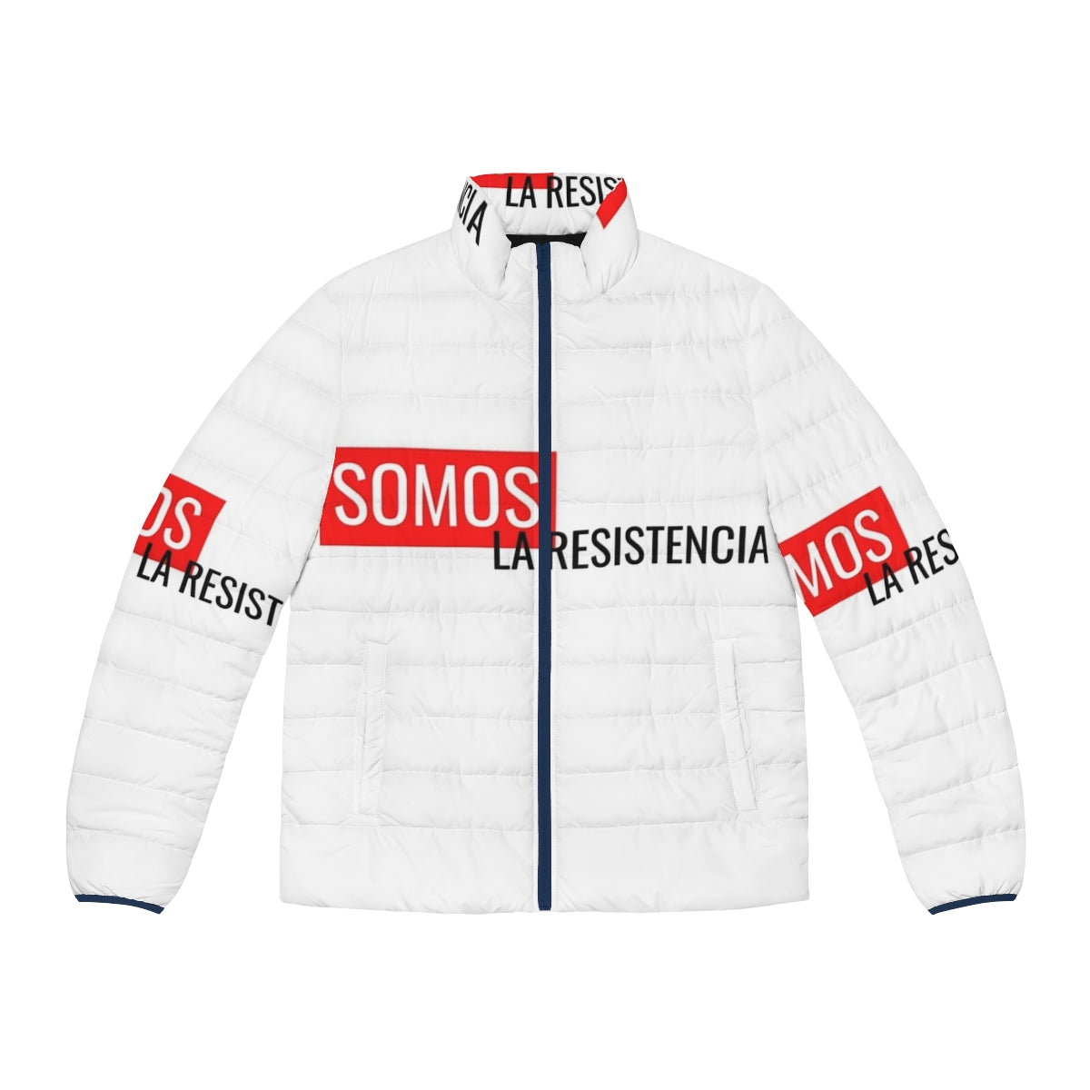 Money Heist Puffer Jacket featuring 'We Are The Resistance' design