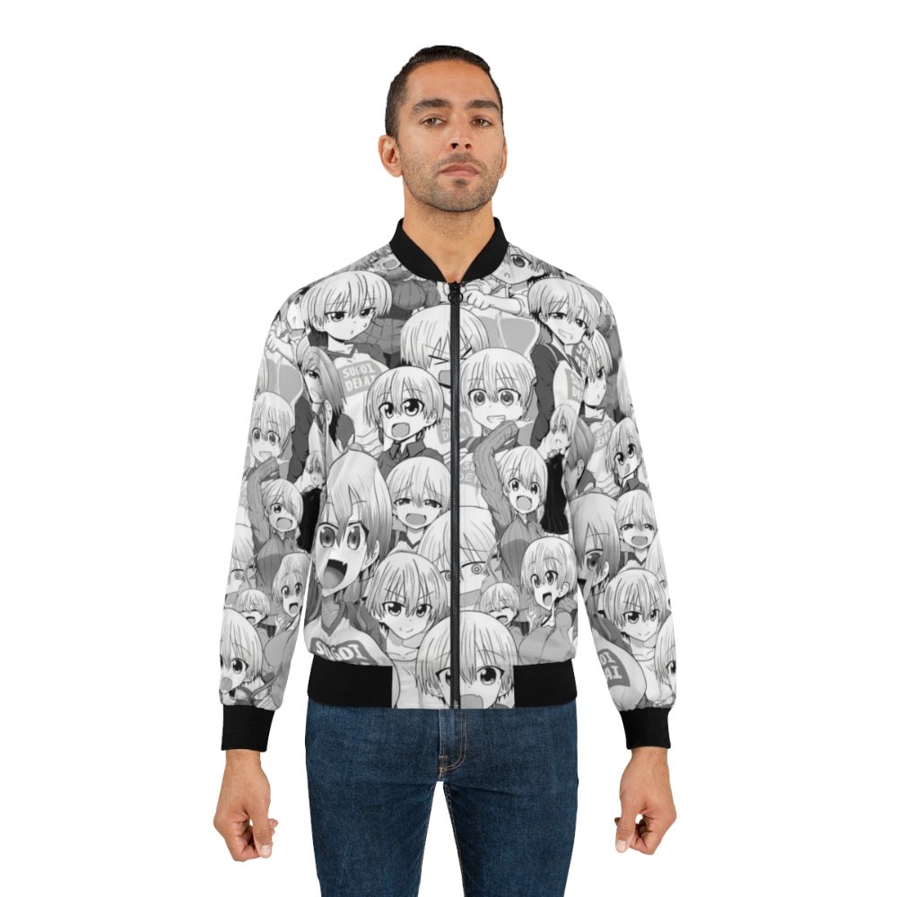 Uzaki-chan Collage Bomber Jacket - Anime-inspired Merchandise - Lifestyle