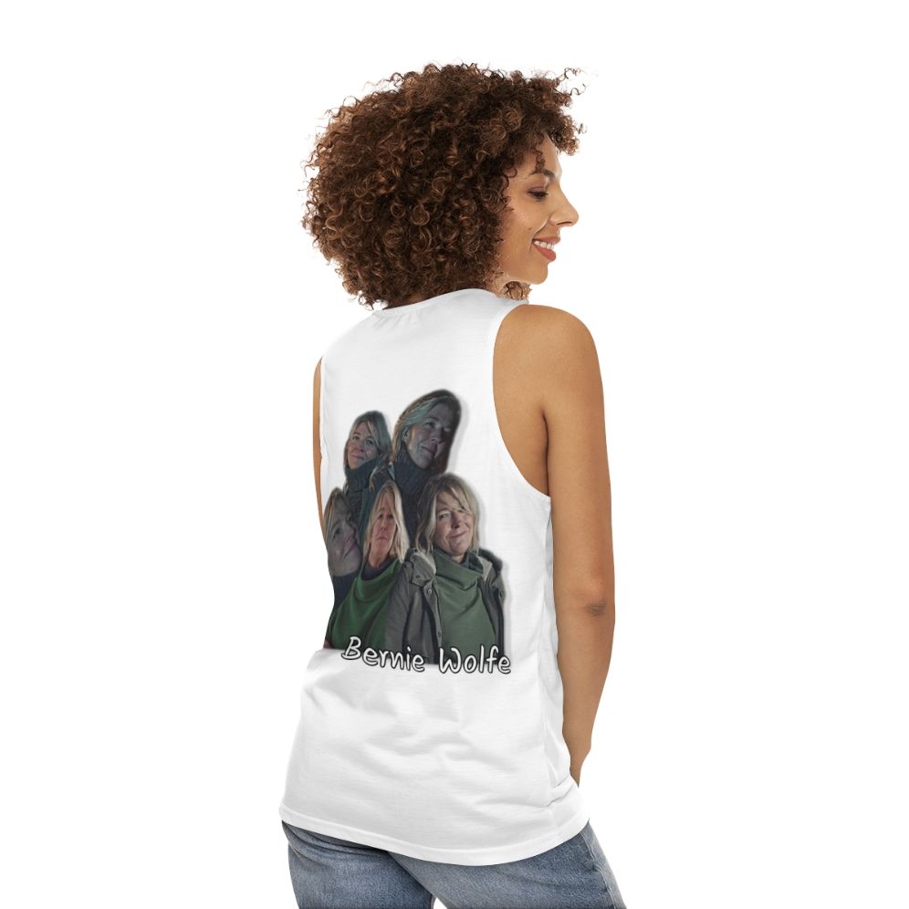 Bernie Wolfe Unisex Tank Top for Holby City Fans - women back