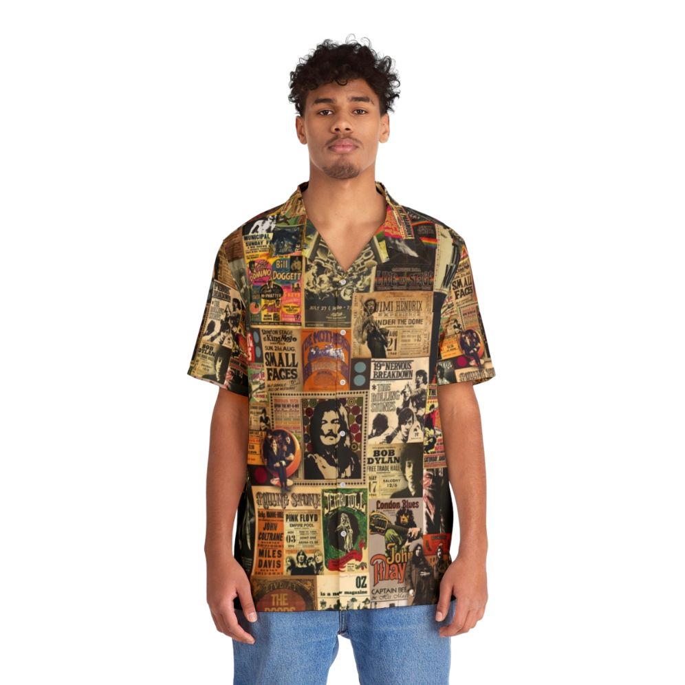 Retro Rock N Roll Stories Hawaiian Shirt - People Front