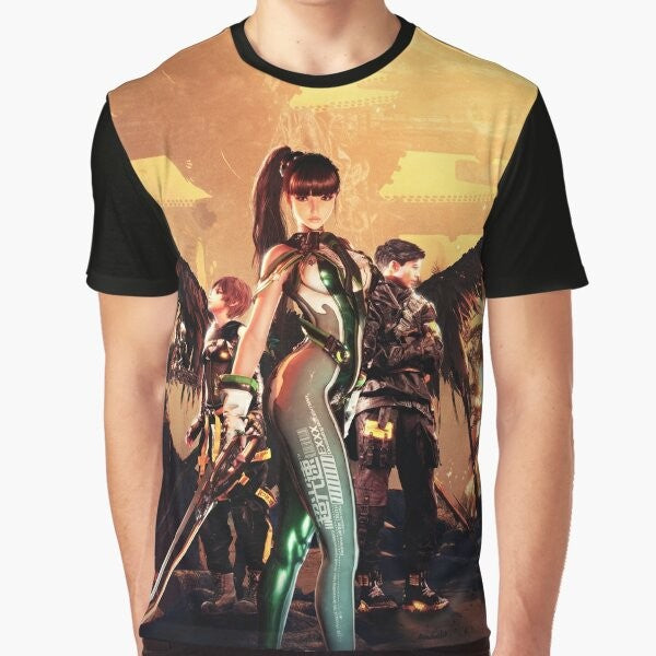 Stellar Blade video game character graphic t-shirt design