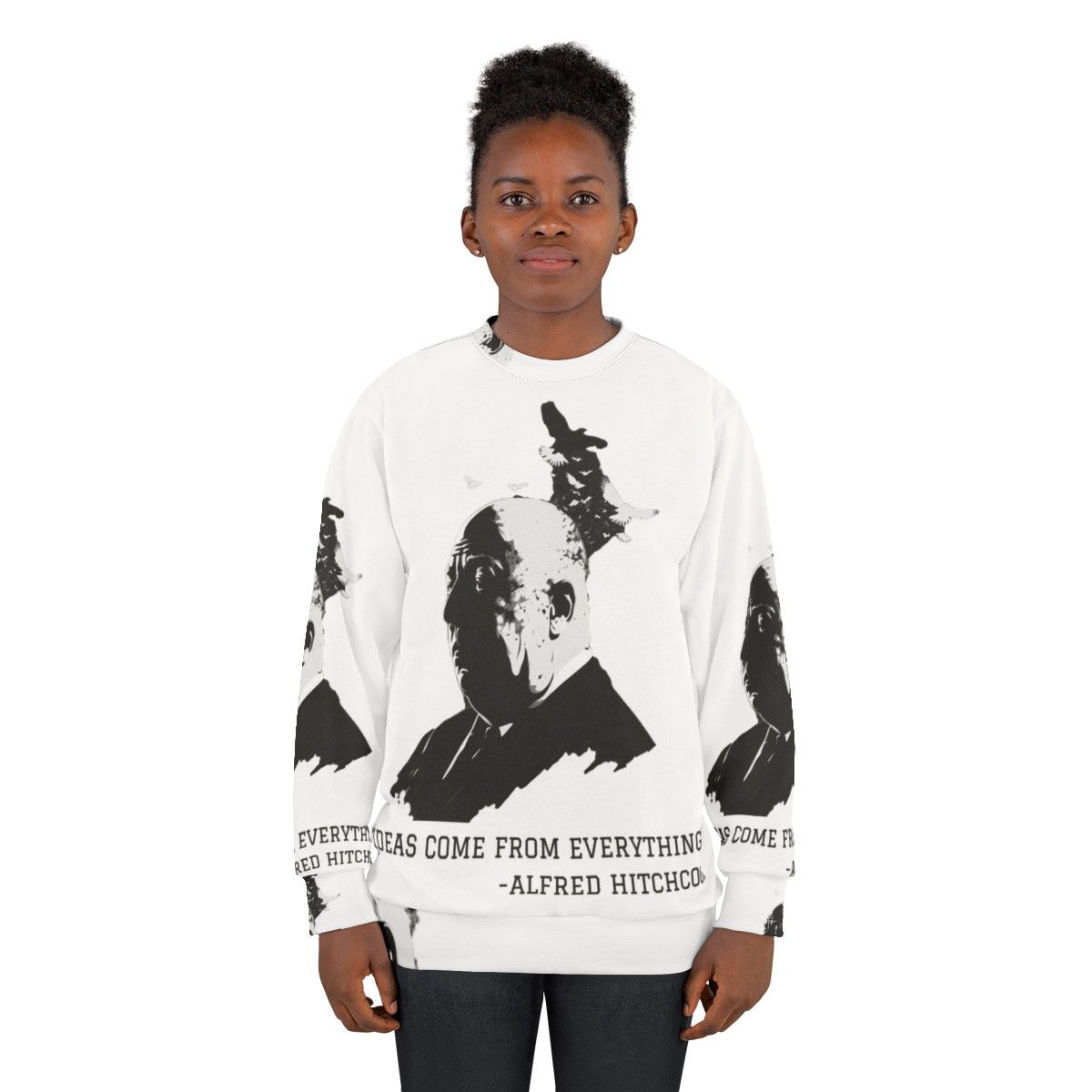 Alfred Hitchcock Illustration Sweatshirt - women