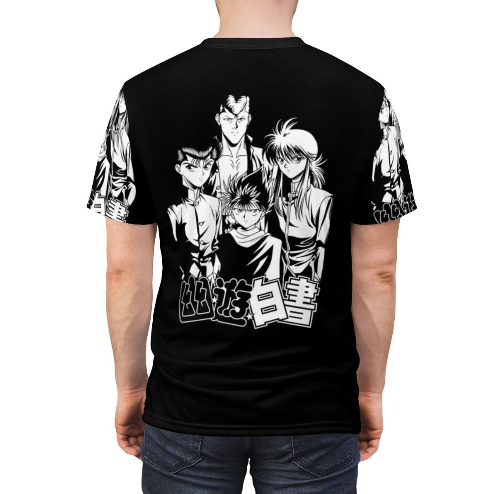 Anime-inspired YuYu Hakusho t-shirt featuring characters Kurama and Hiei - men back