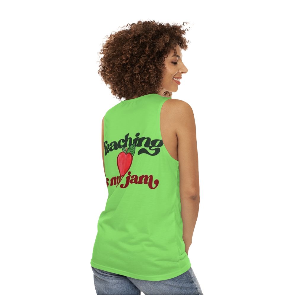 Unisex "Teaching Is My Jam" Tank Top for Educators - women back