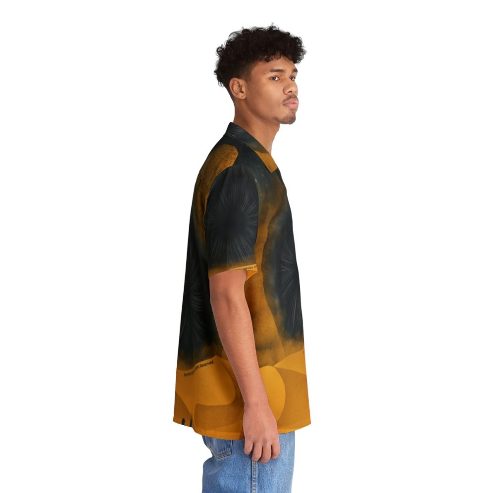 Dune 2020 Yellow Sand Hawaiian Shirt featuring the Great Shai Hulud - People Pight