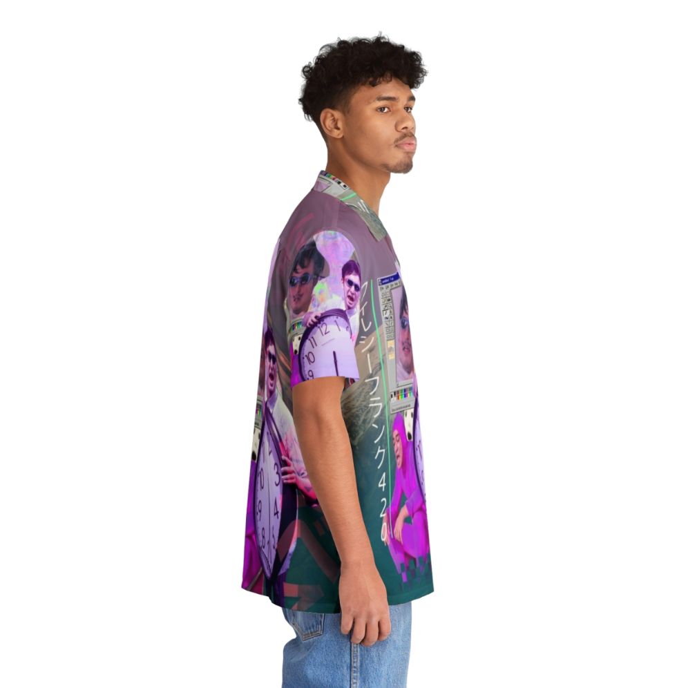 Vaporwave Hawaiian shirt with Filthy Frank and 420 graphics - People Pight