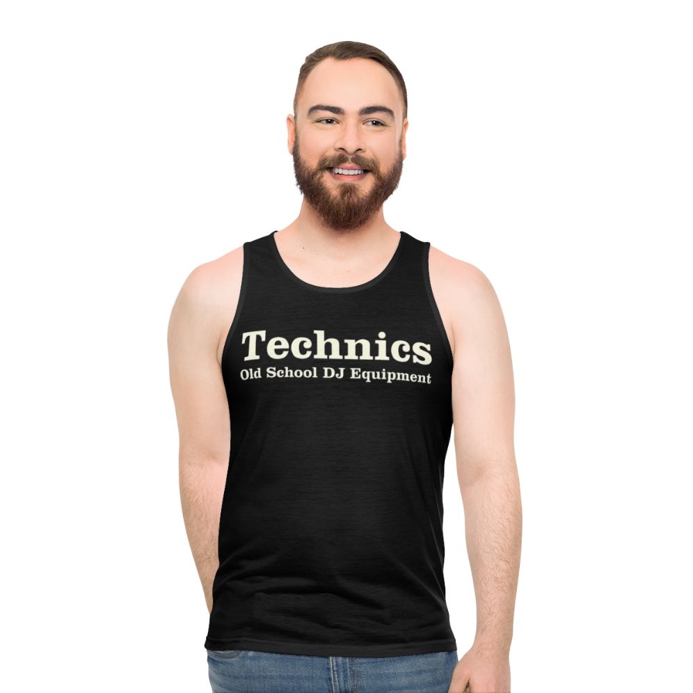 Technics old school unisex music tank top - men