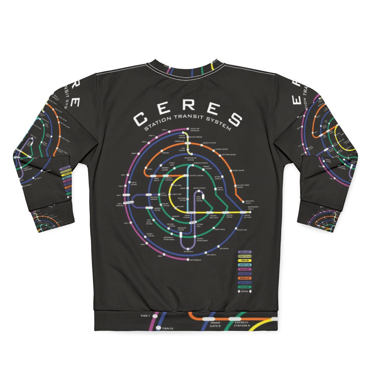 Ceres unisex cotton sweatshirt - Back