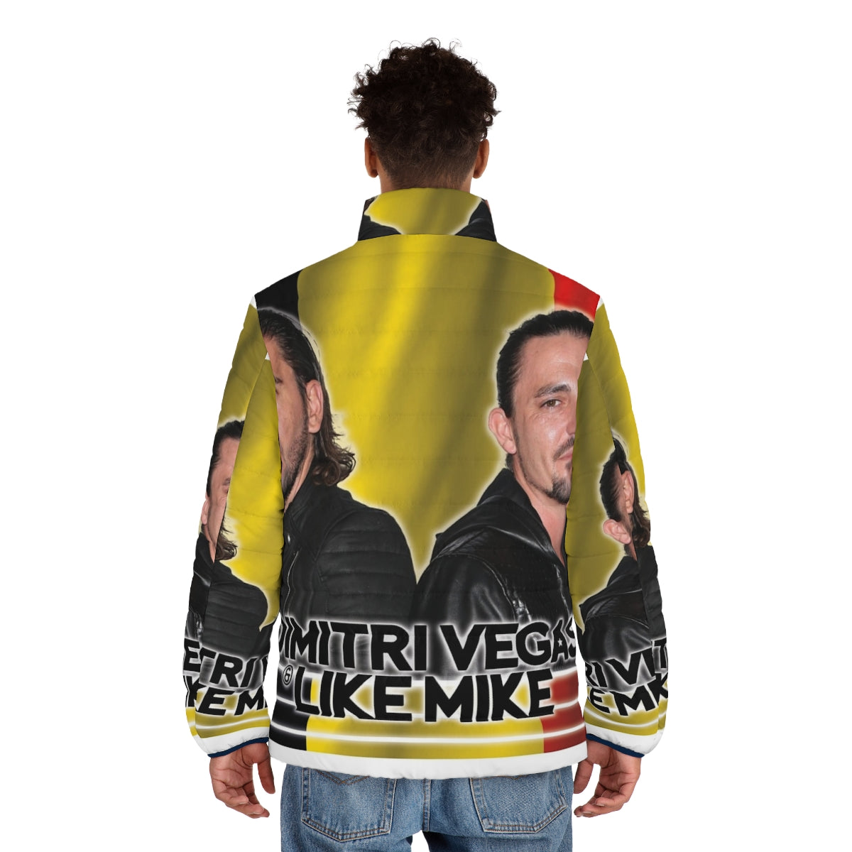 Dimitri Vegas & Like Mike Inspired EDM Puffer Jacket - men back