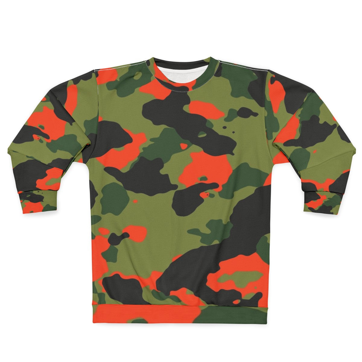 Orange and Green Camouflage Sweatshirt