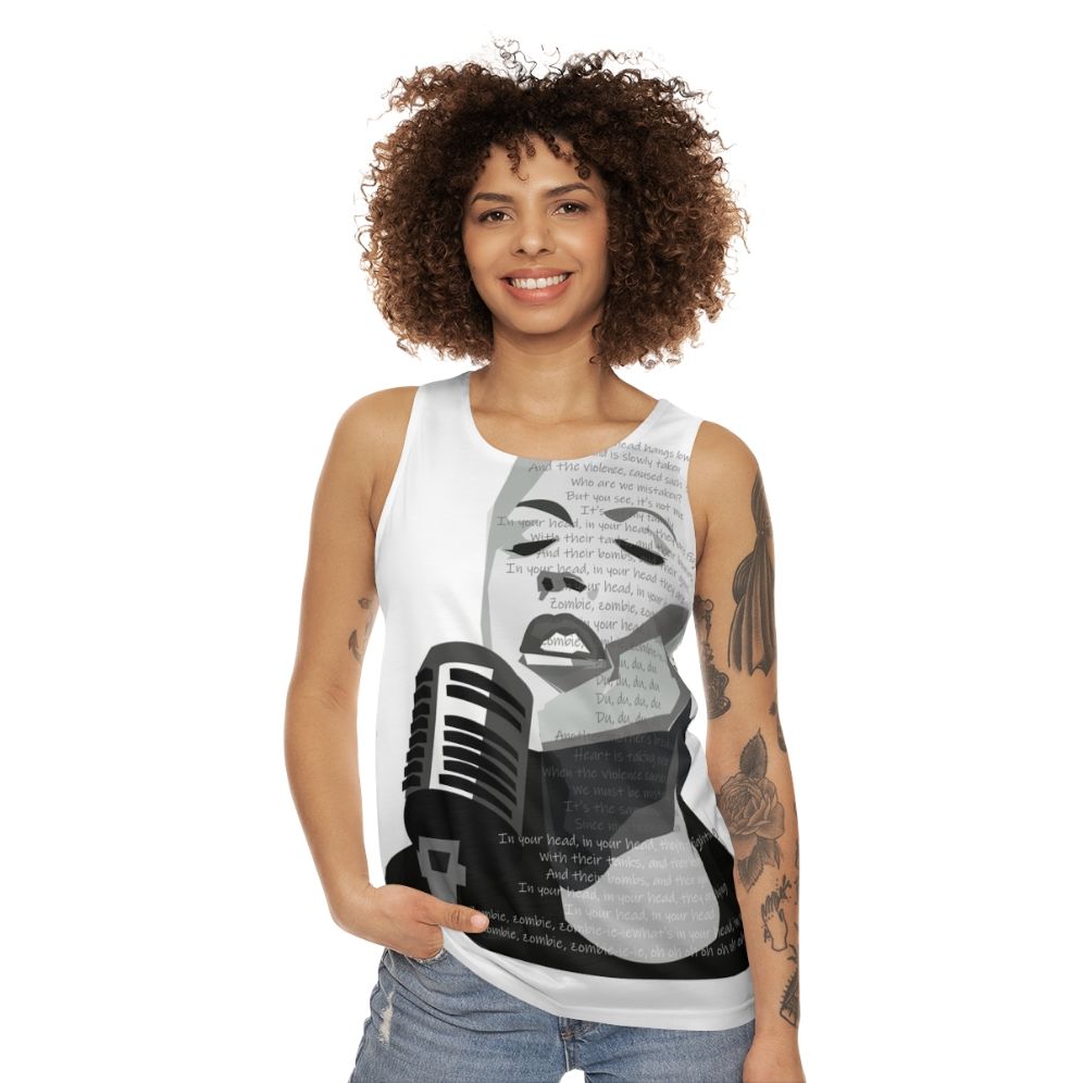 Delores O'Riordan Zombie Lyrics Unisex Tank Top - women