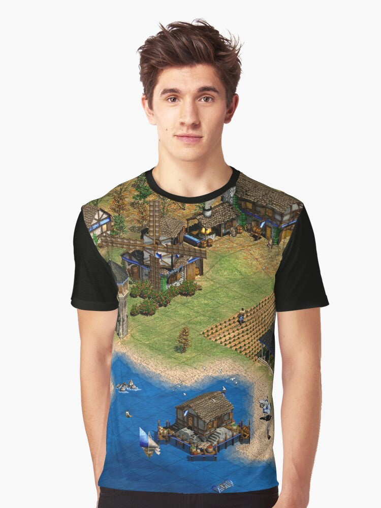 Vintage-style Age of Empires graphic t-shirt for gaming enthusiasts - Men