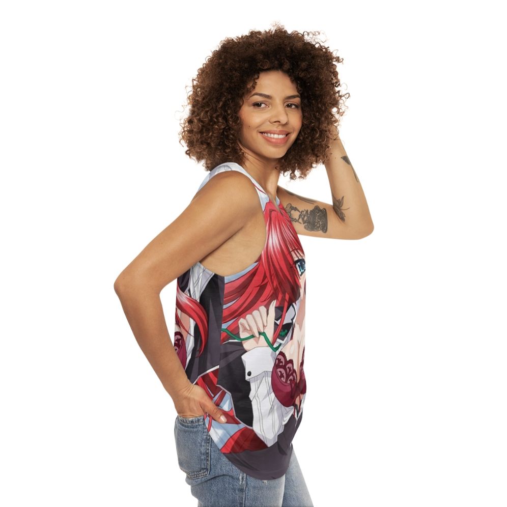 Rias Gremory Anime Unisex Tank Top - women side