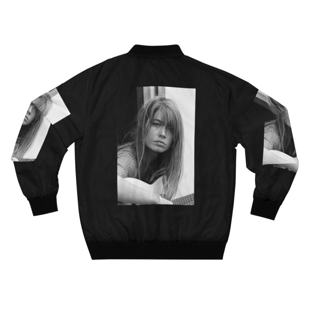 Francoise Hardy wearing a retro 60s bomber jacket - Back