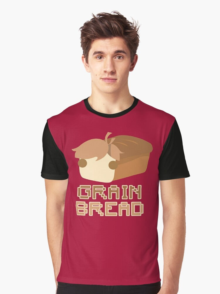 Grain Bread Graphic T-Shirt featuring the iconic Grian character from the Hermitcraft gaming community - Men