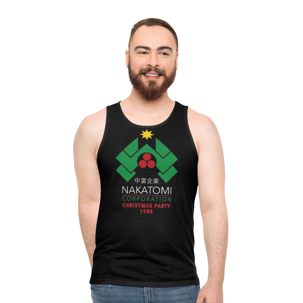 Nakatomi Corporation Christmas party unisex tank top inspired by the Die Hard movie - men