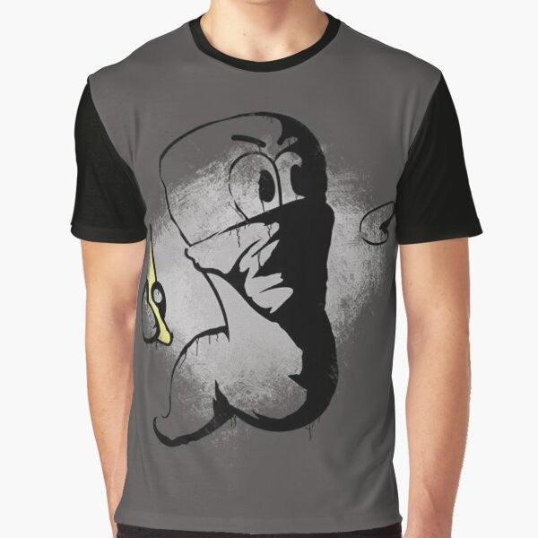 Worms Armageddon Banana Bomb Graphic T-Shirt