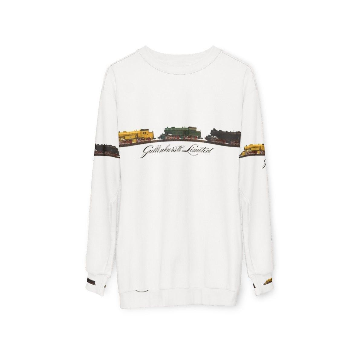 Steam engine sweatshirt - hanging