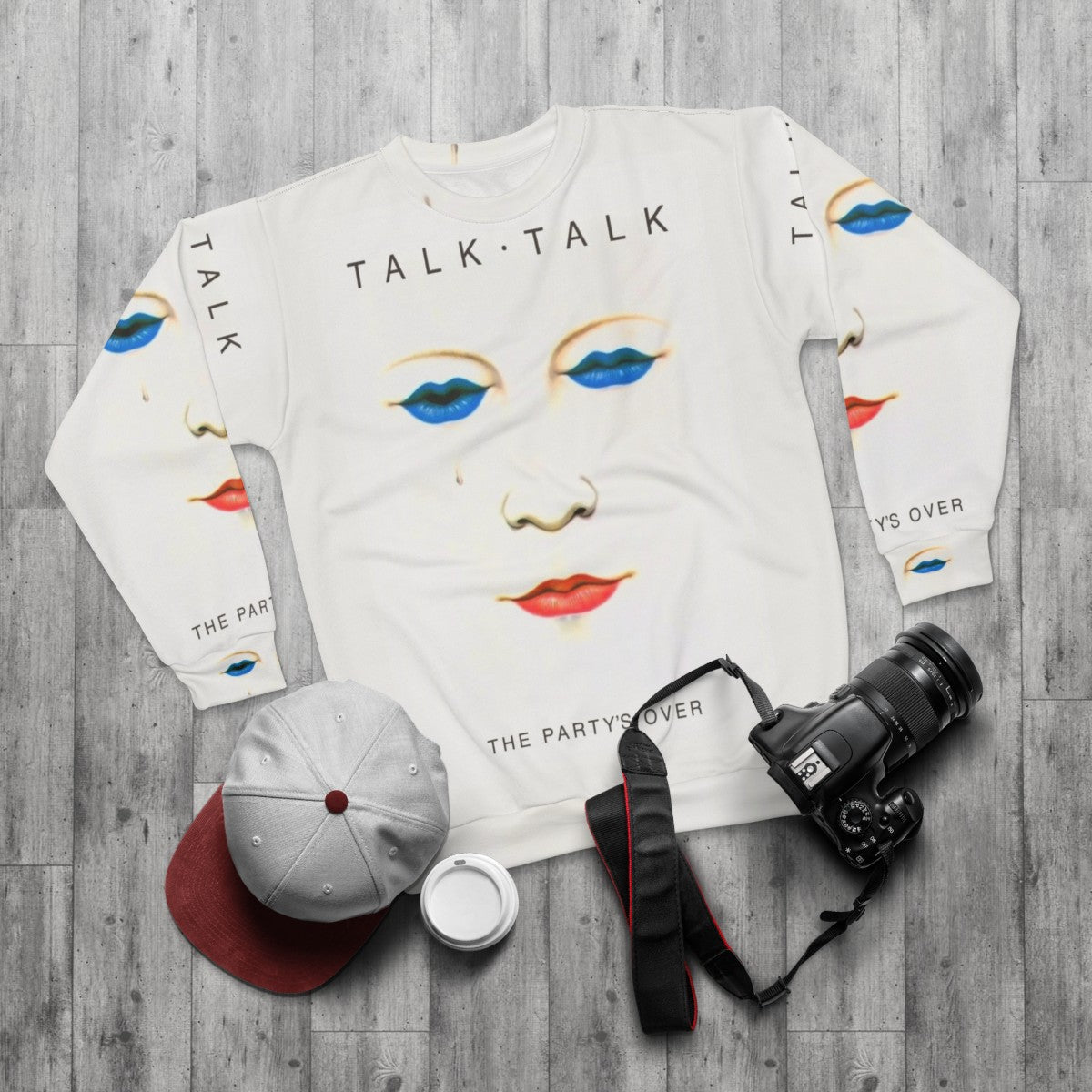 Talk Talk The Party's Over No Outline 80s Sweatshirt - flat lay