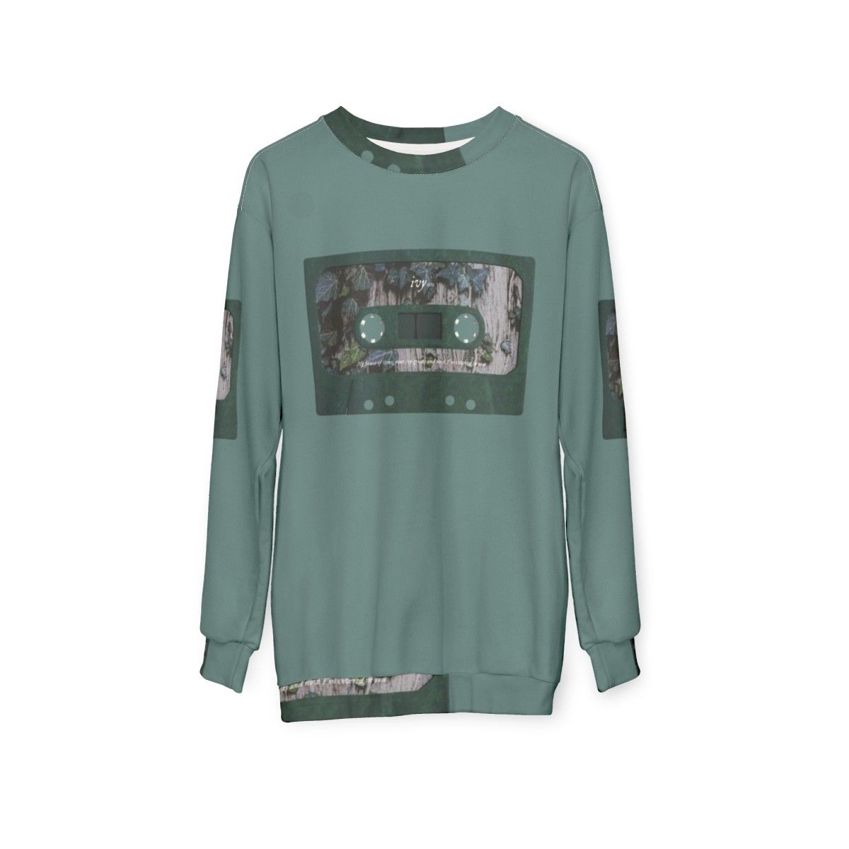 Ivy Cassette Sweatshirt featuring Taylor Swift's Evermore album artwork - hanging