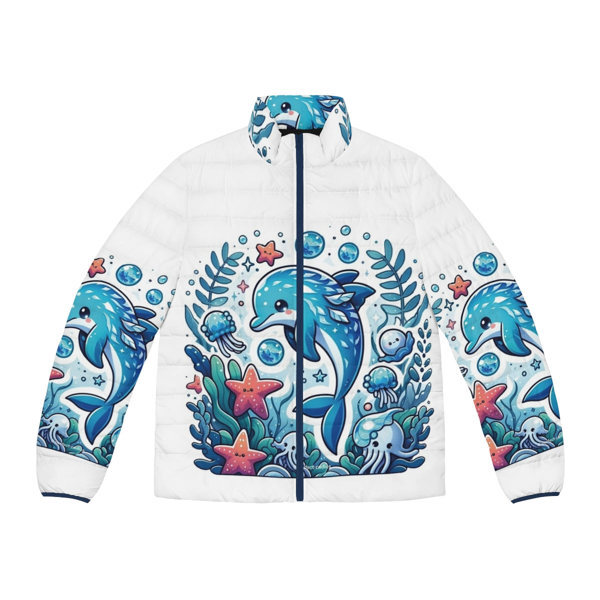 Frostfin dolphin puffer jacket with fantastical and cute design