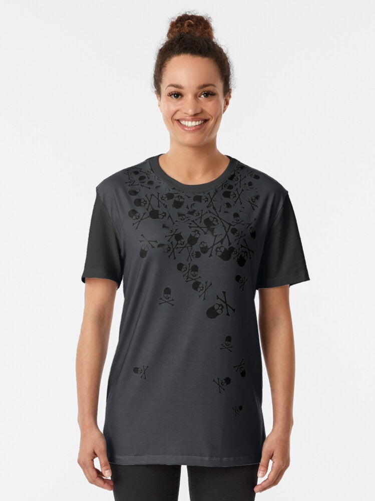 Noctis from Final Fantasy XV graphic t-shirt with skull and crossbones design - Women