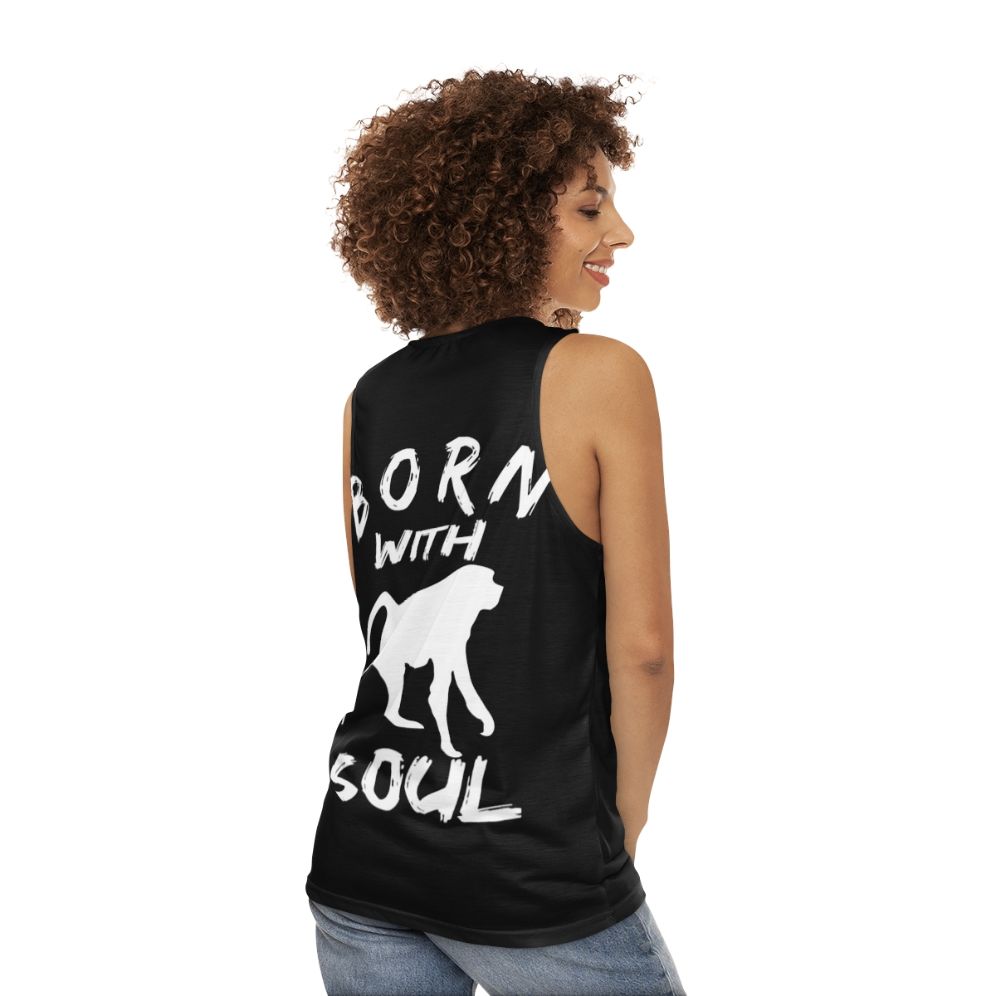 Unisex Graphic Monkey Soul Tank Top - women back