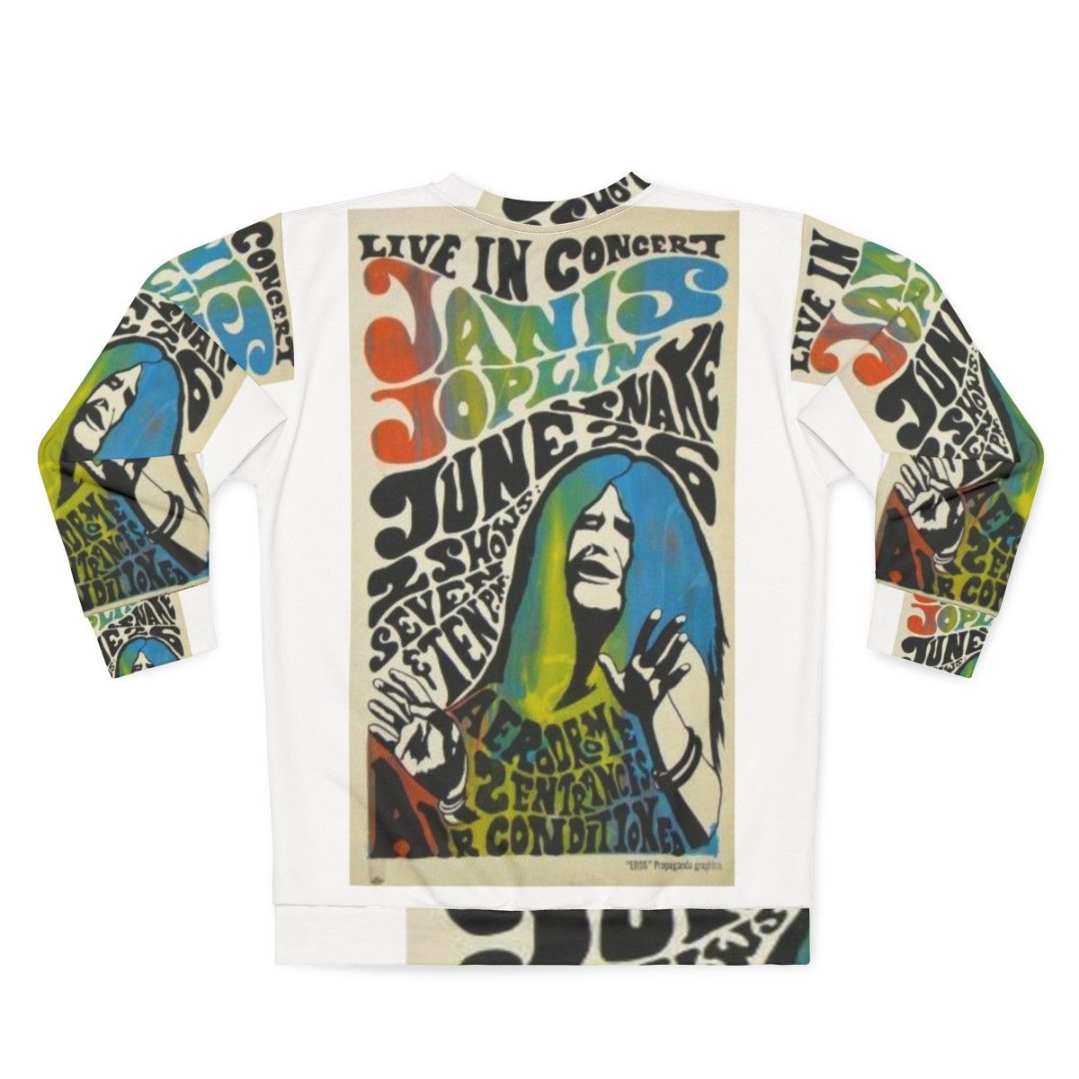 Janis Joplin Concert Poster Sweatshirt - Back