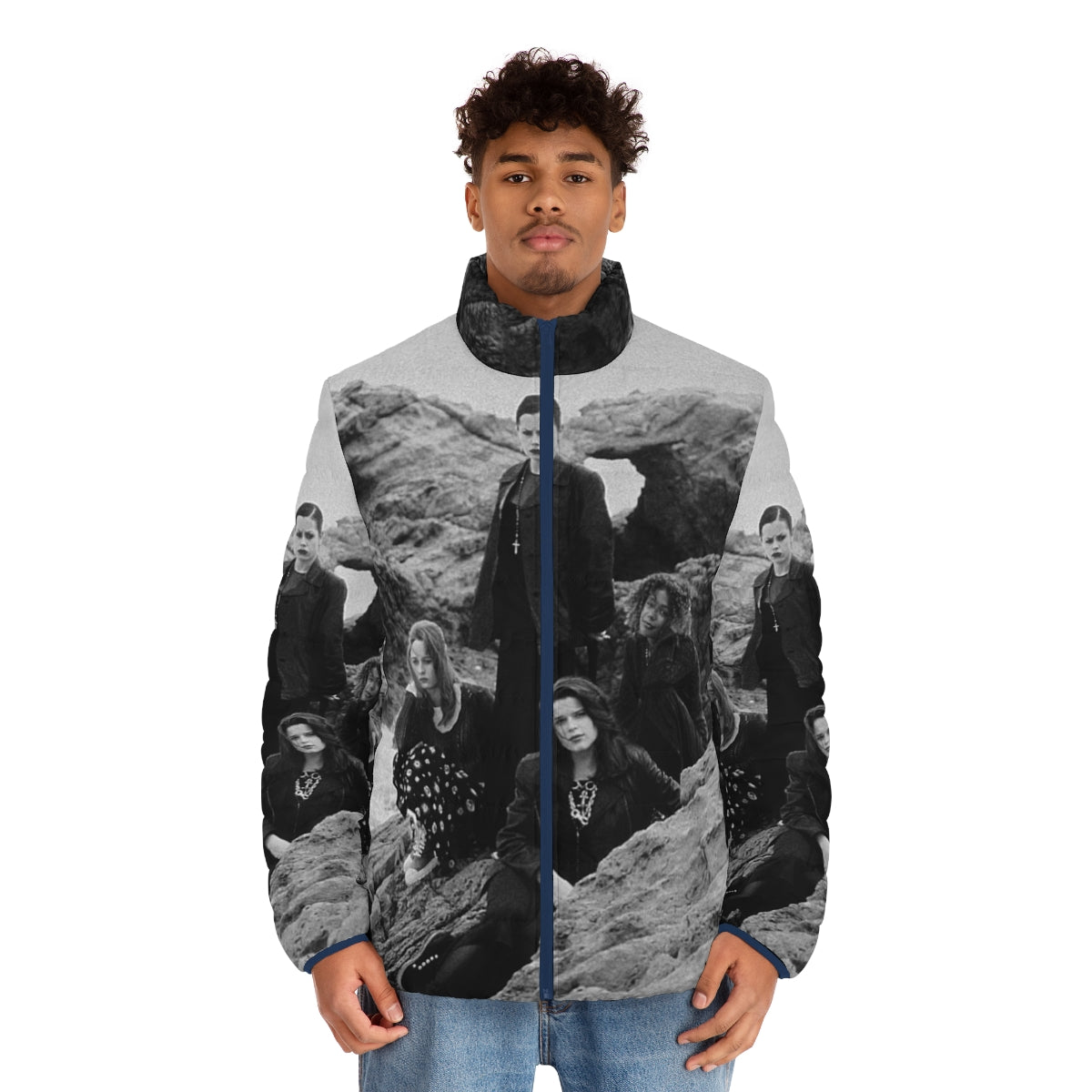 Puffer jacket featuring magical elements from the movie Hocus Pocus - men front