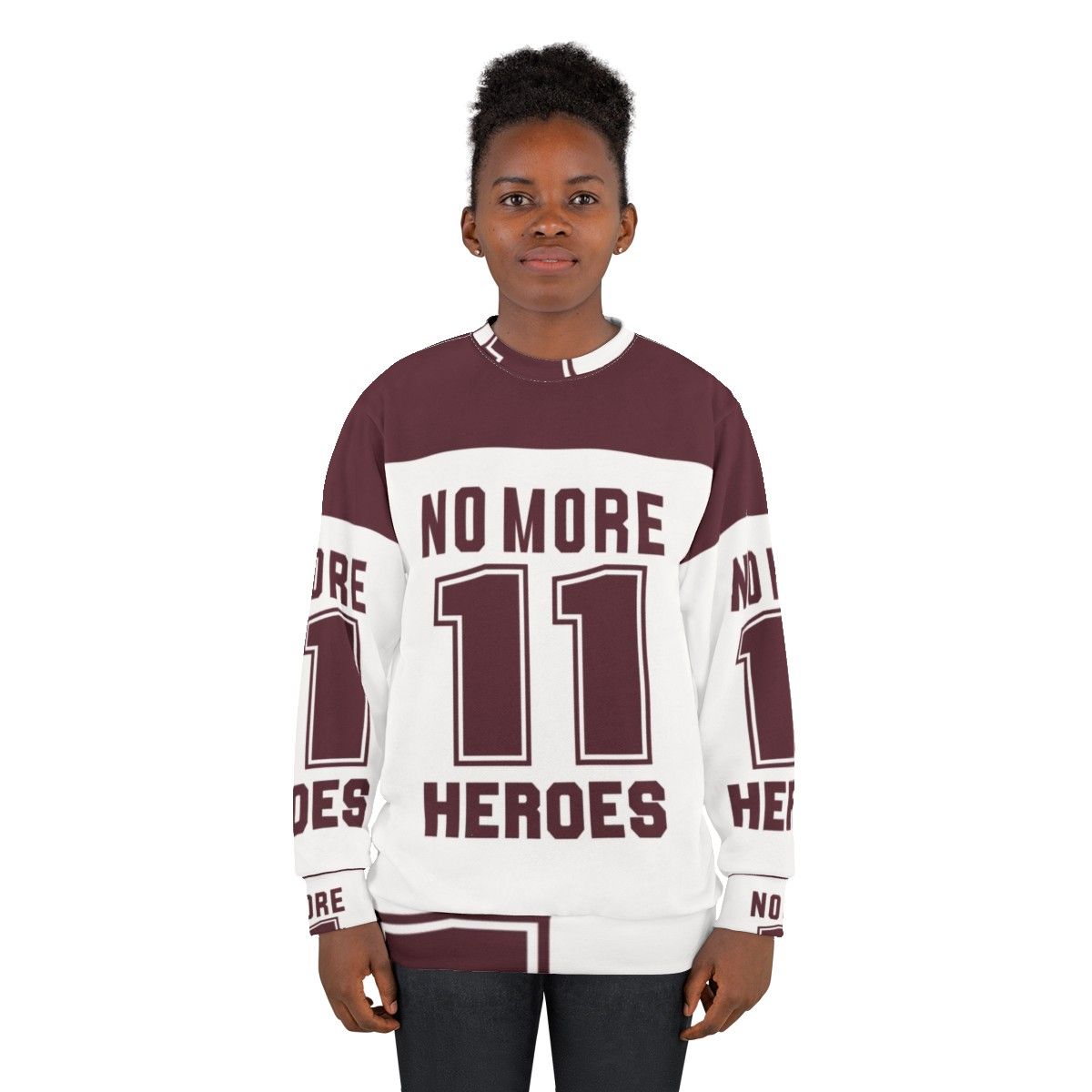 No More Heroes Dark Red Sweatshirt - women