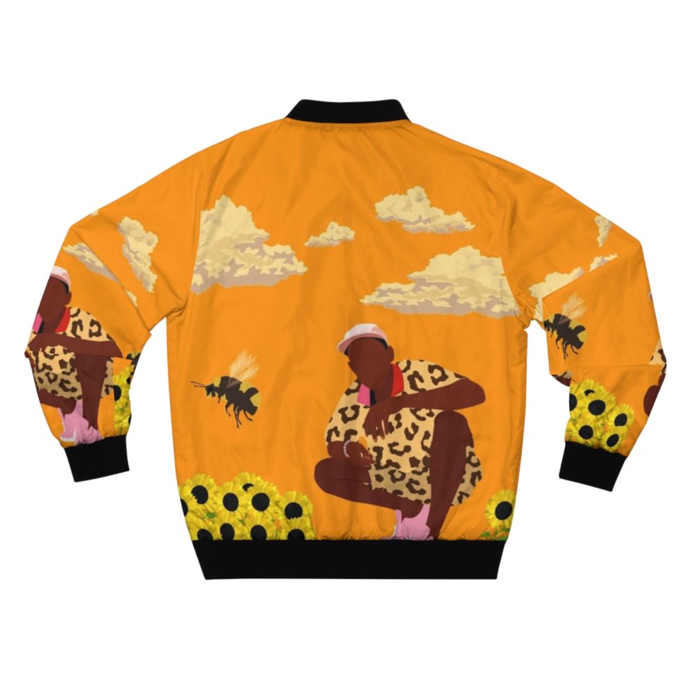 Tyler, The Creator Flower Boy Bomber Jacket featuring graphic and typography design - Back