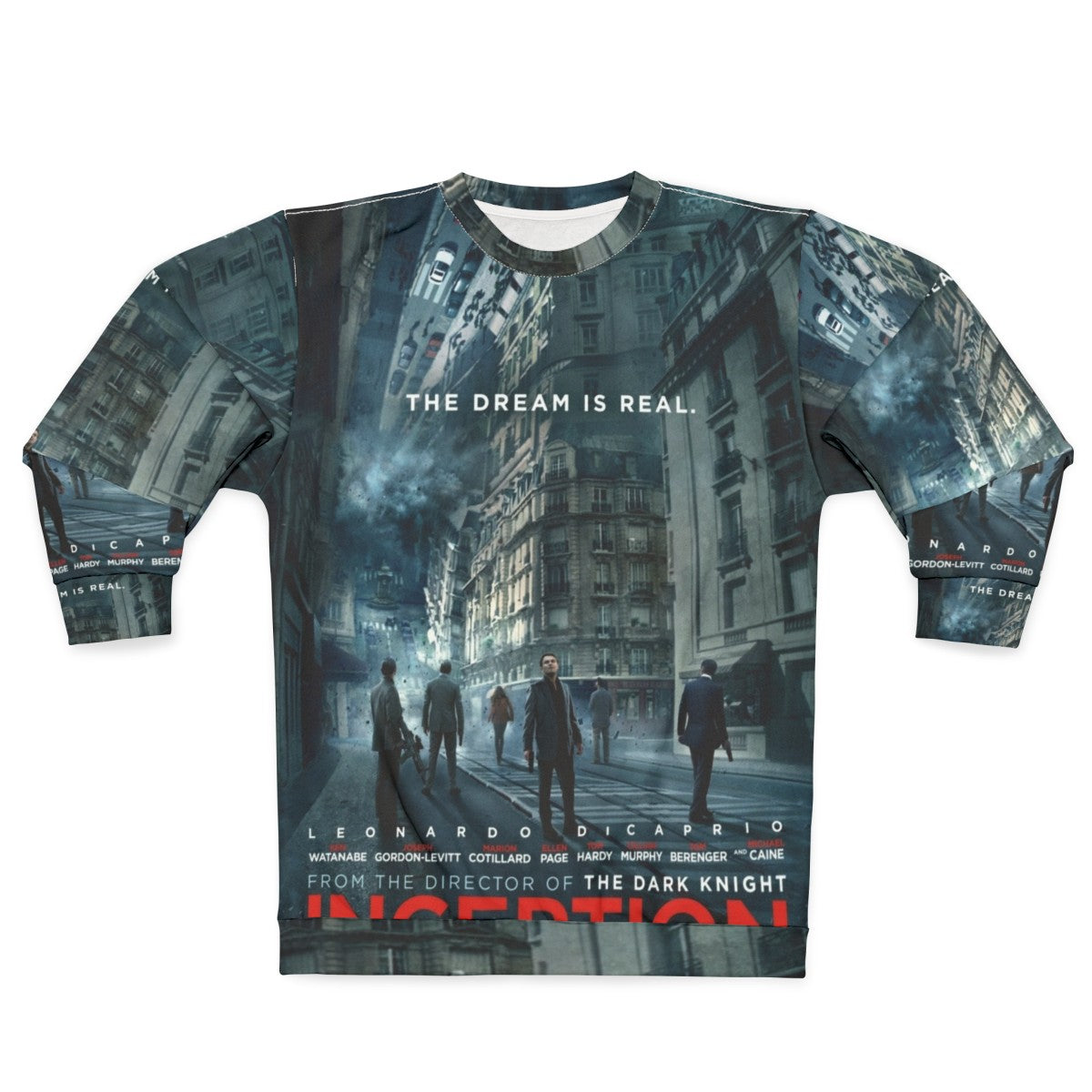 Inception Dream Sweatshirt featuring a graphic design inspired by the Christopher Nolan film