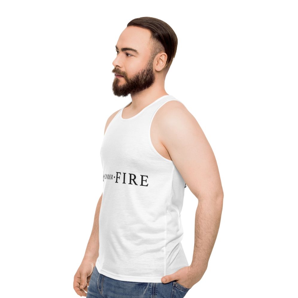 Eva Under Fire Unisex Music Tank Top - men side