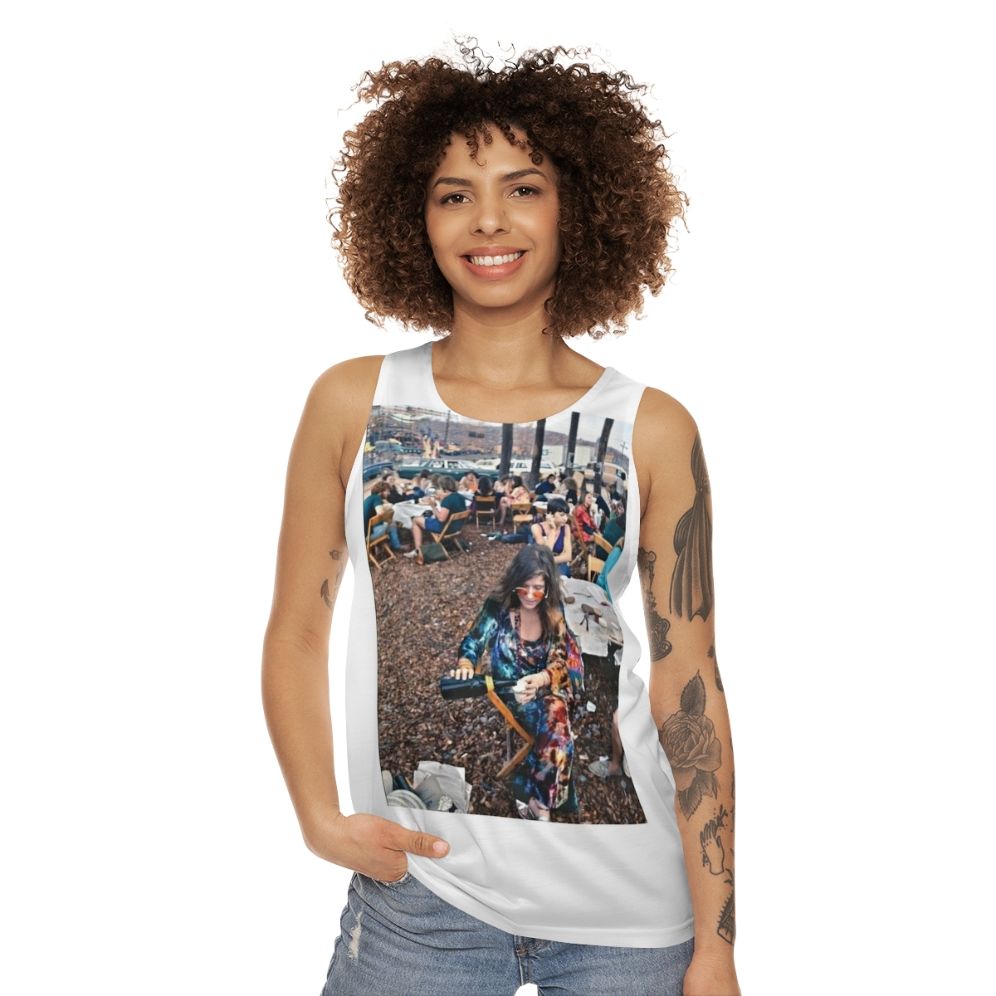 Janis Joplin Woodstock Unisex Tank Top - women