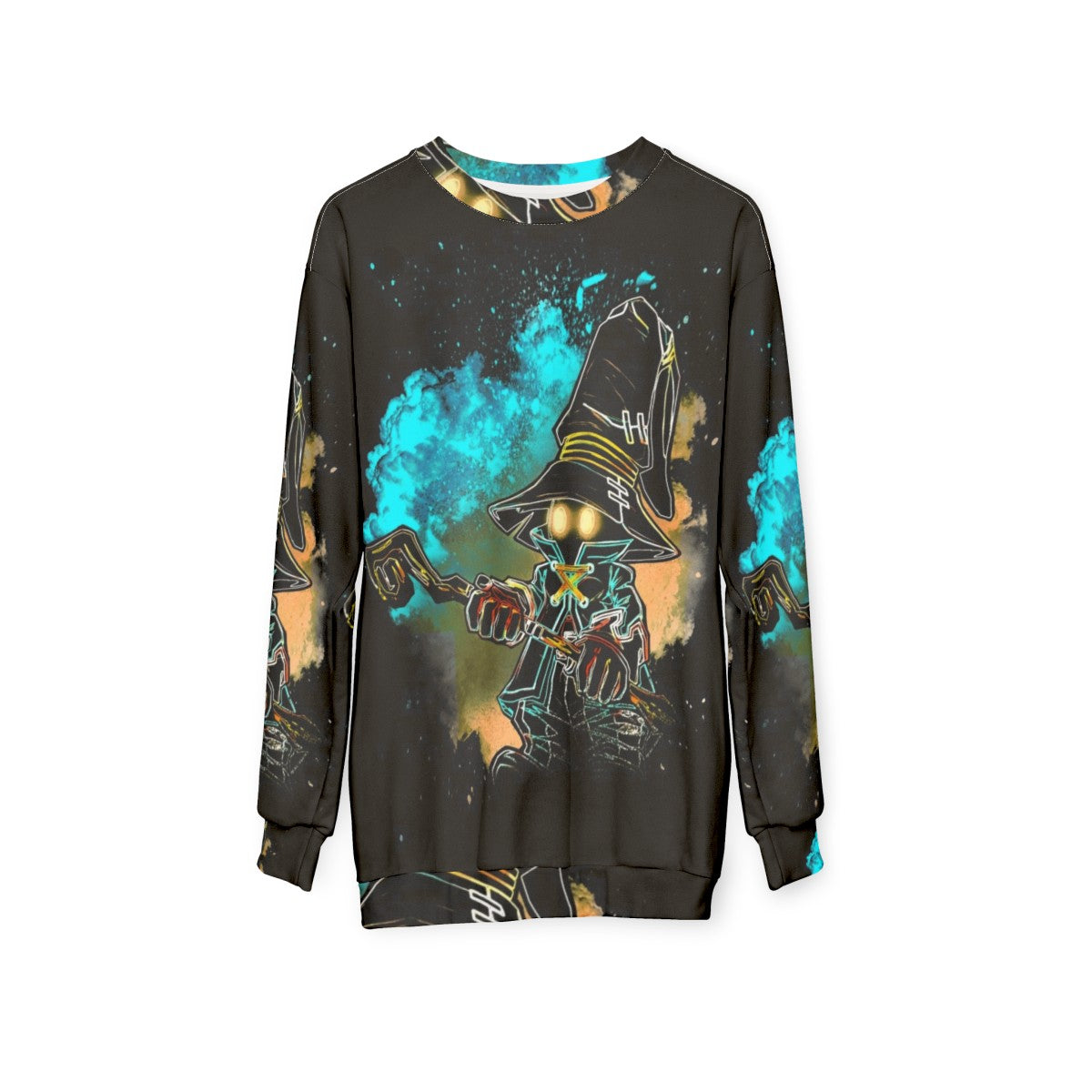 Final Fantasy Black Mage Cosmos Themed Sweatshirt - hanging