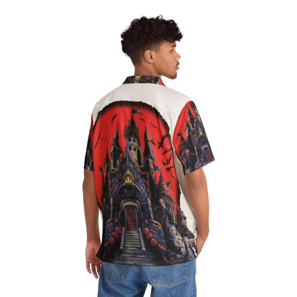 Castlevania Inspired Hawaiian Shirt with Video Game Motif - People Back