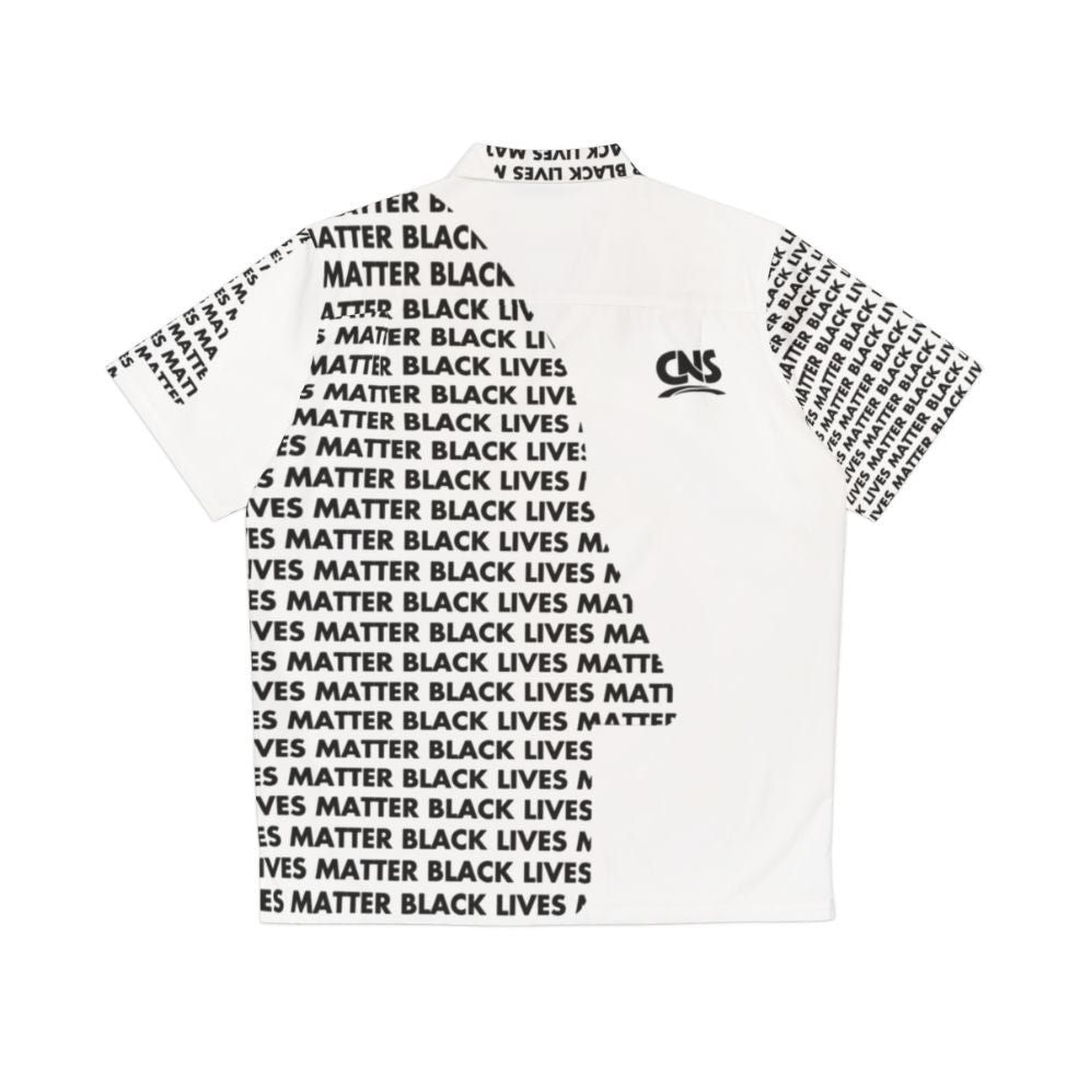 Black Lives Matter (BLM) white Hawaiian shirt - Back