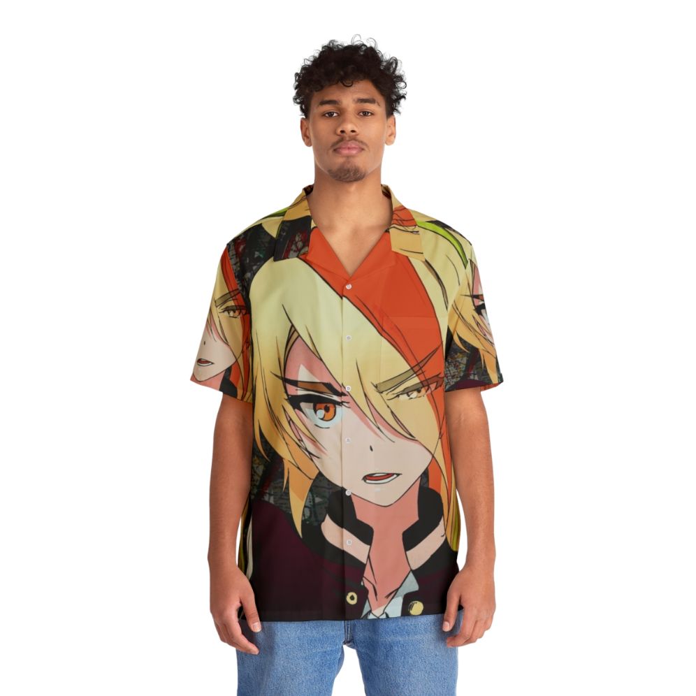 Nikaidou Saki Anime Girl Hawaiian Shirt - People Front