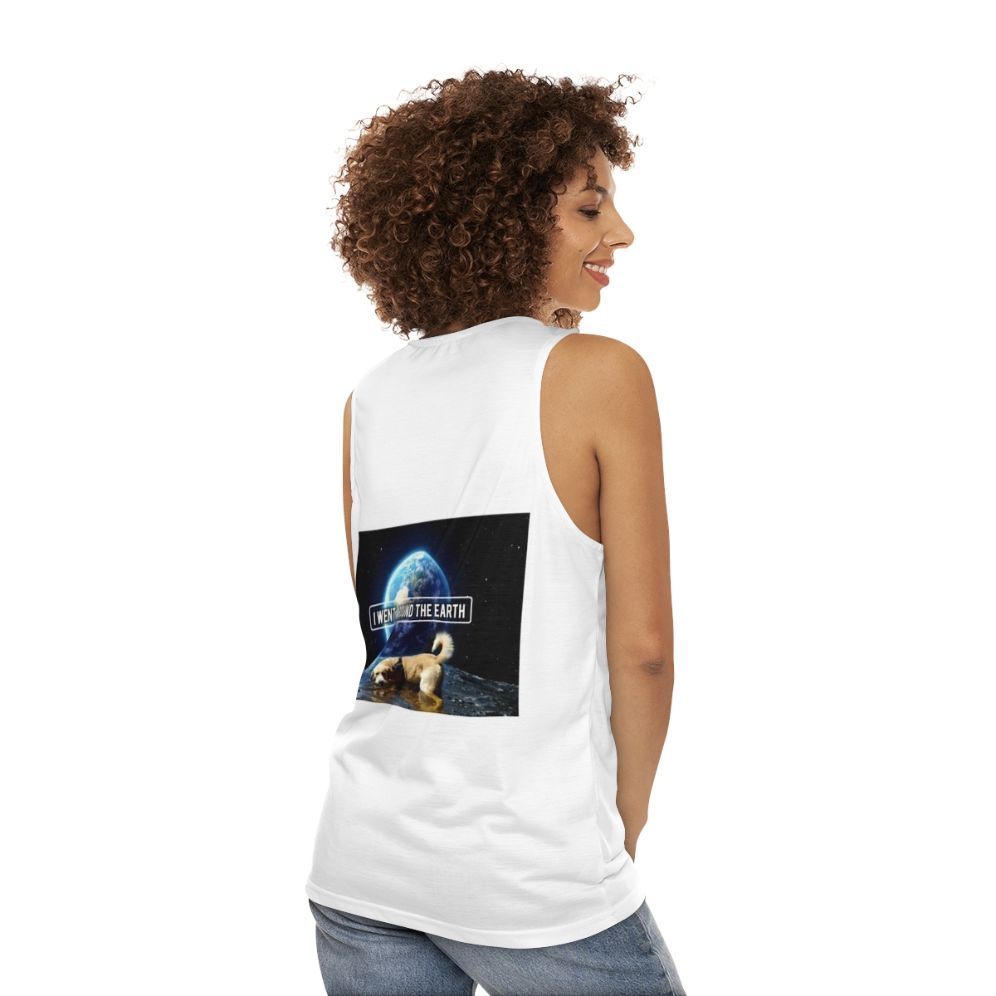 Galactic Dog Unisex Tank Top - women back