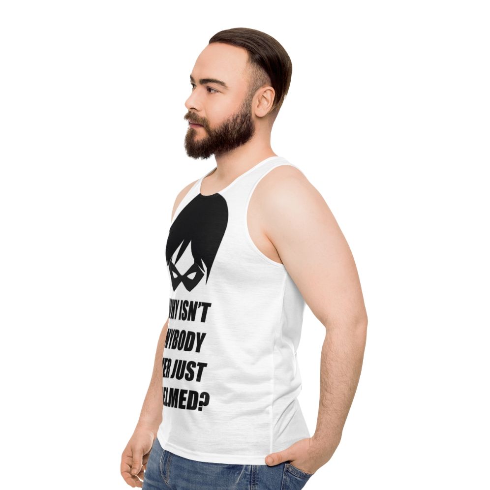 Superhero unisex tank top - men side