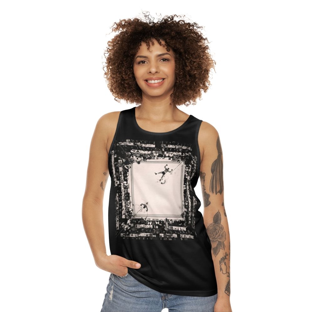 Vintage boxing tank top featuring Muhammad Ali and Williams fight - women