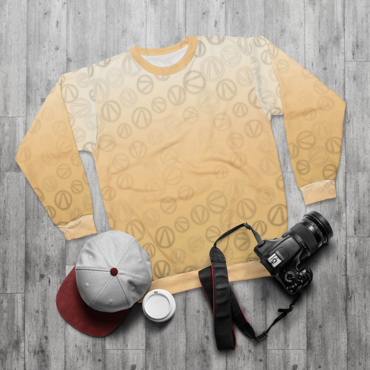 Borderlands Vault Symbol Pattern Sweatshirt - flat lay