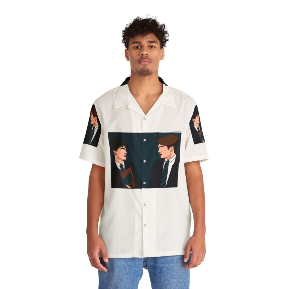 Heartstopper Charlie Spring and Nick Nelson Hawaiian Shirt - People Front