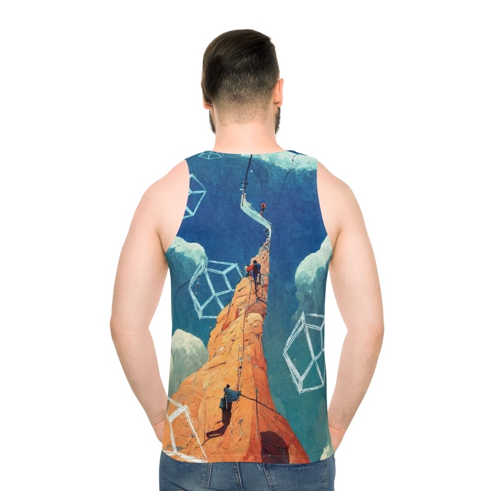 Inspire Rock Climbing Unisex Tank Top - men back