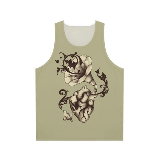 Surreal heart anatomy unisex tank top