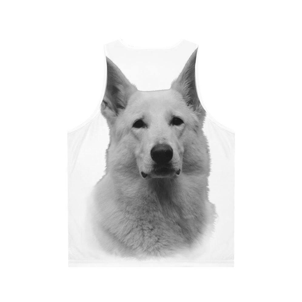 White German Shepherd Unisex Tank Top - Back