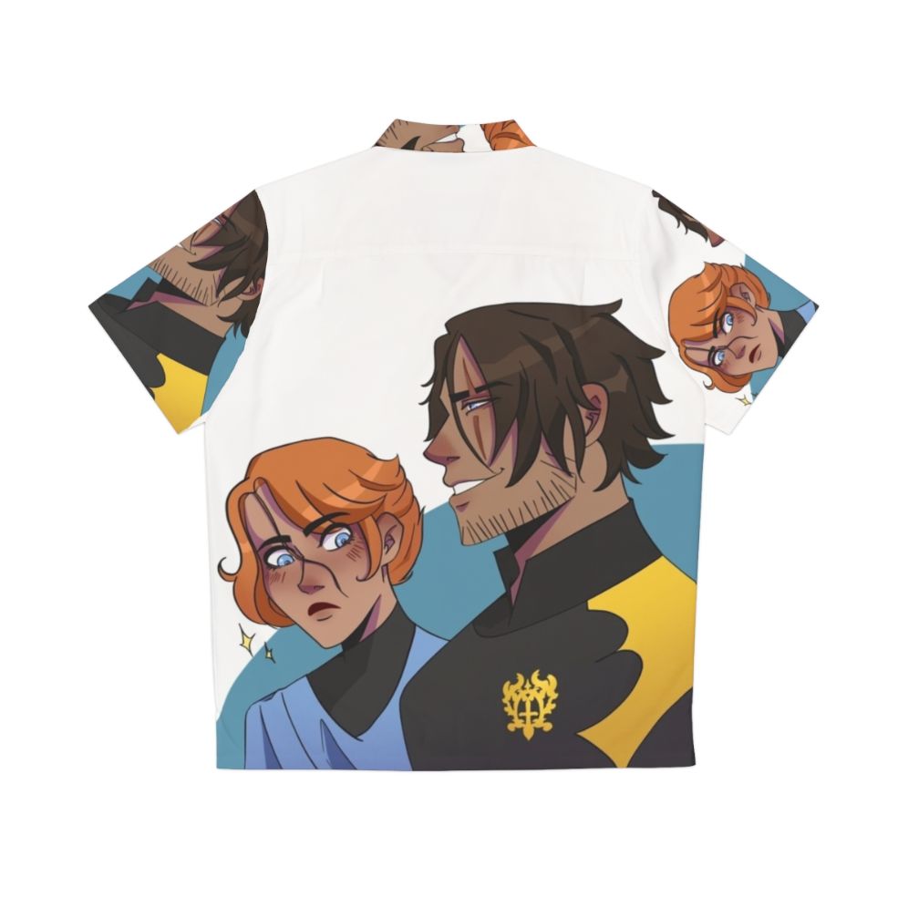 Castlevania Inspired Hawaiian Shirt featuring Sypha and Trevor Characters - Back