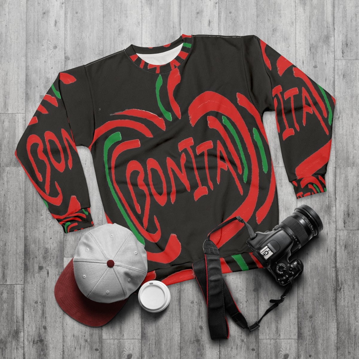 Bonita Apple Hip Hop Sweatshirt - flat lay